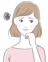 お悩みの女性